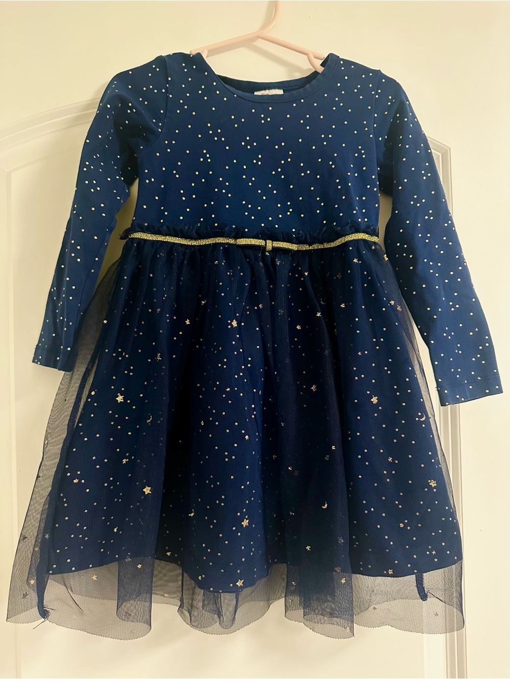 Navy/Gold Metallic Dress
